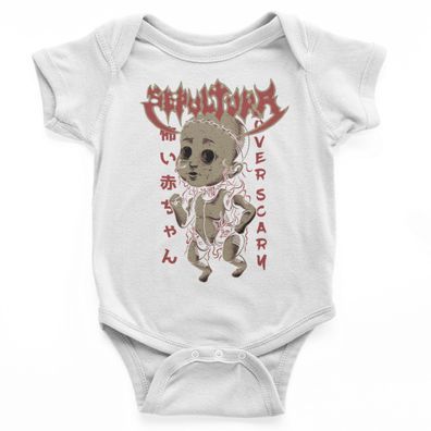 Retro Sepultura (Doll) Band Konzert Babystrampler Bio Baumwolle
