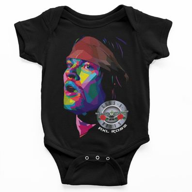 Retro AXL ROSE (GNR) Band Konzert Babystrampler Bio Baumwolle