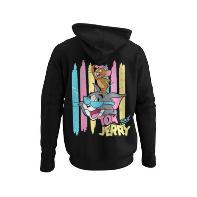 Retro Tom & Jerry Cartoon Serie 90s Nickelodeon Damen Bio Hoodie Katze Maus