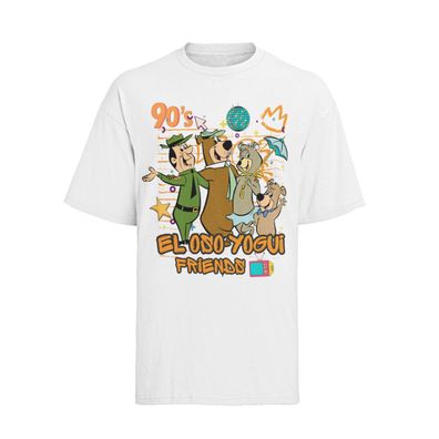 Retro Yogi Bear Yogi Bär Cartoon Comic 90s Cartoon Bio Baumwolle T-Shirt Herren