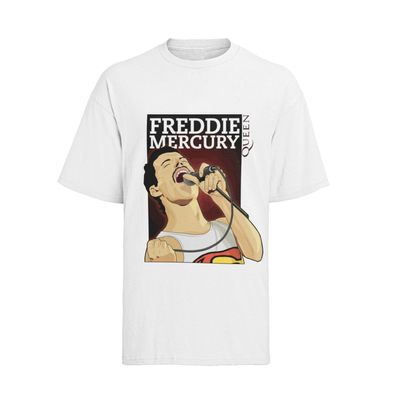 Retro Musik freddie mercury queen Rock band Konzer Bio Herren T-Shirt Baumwolle