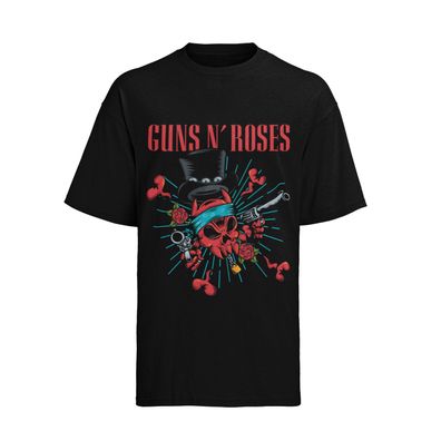 Retro Musik Guns N' Roses Rock 60s 70s band Konzer Bio Herren T-Shirt Baumwolle