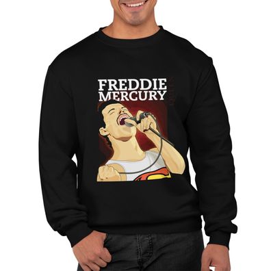 Retro Musik freddie mercury queen Rock band Herren Bio Pullover S-XXXL