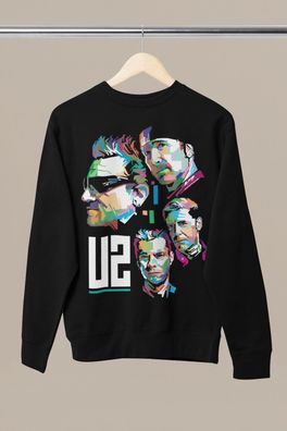 U2 Bono, the Edge, Adam Clayton, and Larry Mullen Herren Bio Pullover S-XXXL