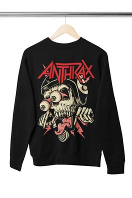 Retro Anthrax thrash metal Band 80s Musik Konzert Herren Bio Pullover