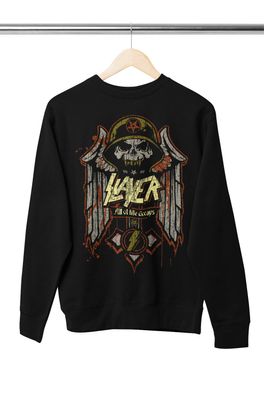 Retro SLAYER thrash meta- Band 80s Musik Konzert Herren Bio Pullover