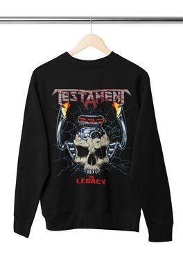 Retro Testament Thrash-Metal Band 80s Musik Konzert Herren Bio Pullover