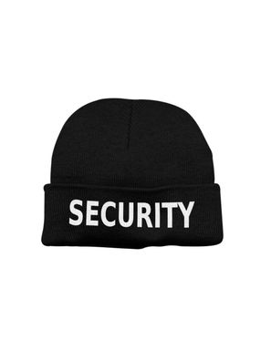 Sicherheitsdienst Security Wachdienst Türsteher Beanie Wintermütze