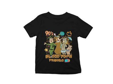 Retro Yogi Bear (Yogi Bär)Cartoon Serie 90s Comic Kinder Bio Baumwolle T-Shirt