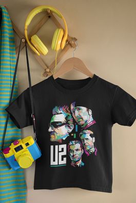 U2 Bono, the Edge, Adam Clayton, and Larry Mullen Kinder Baumwoll T-shirt