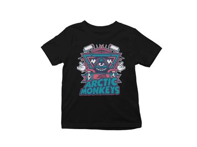 Retro ARCTIC Monkeys Band 70s 80s Musik Konzert Kinder Baumwoll T-shirt