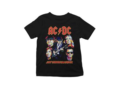 Retro ACDC (Let there be Rock) 70s 80s Musik Konzert Kinder Baumwoll T-shirt