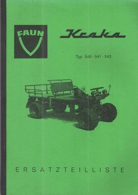 Ersatzteilkatalog Faun Kraka Typ 540 - 541 - 543