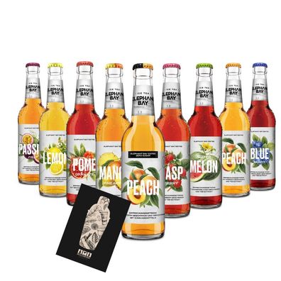 Elephant Bay Ice Tea Tasting Set 9 verschiedene Sorten je 330ml inkl. Pfand - M