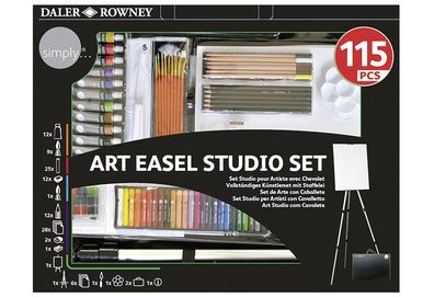 DALER-ROWNEY Künstler Set incl. Staffelei 115teilig