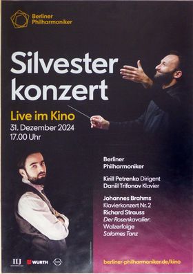 Berliner Philharmoniker - Silvesterkonzert 2024 - Original-Kino-Plakat A1 - Poster