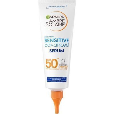 Garnier Ambre Solaire Sensitives fortgeschrittenes Körper Tanning Serum SPF50