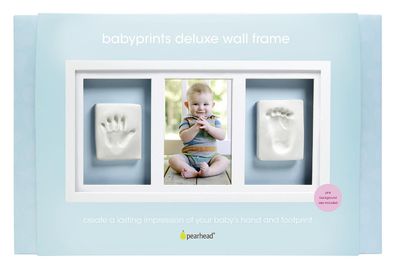 Pearhead Wandbildrahmen "Baby Deluxe" für 1 Foto und Hand- und Fußabdruck 629743