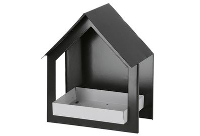 Esschert Wandfutterhaus 19,4x12,3x23,2cm anthrazit/weiß