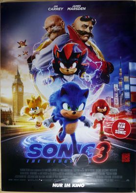 Sonic the Hedgehog 3 - Original Kinoplakat A1 - Filmposter