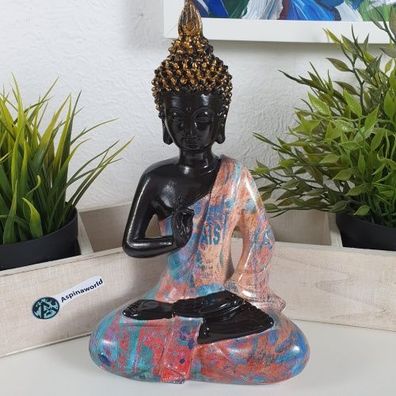 Deko Buddha Figur sitzt Street Art 25 cm