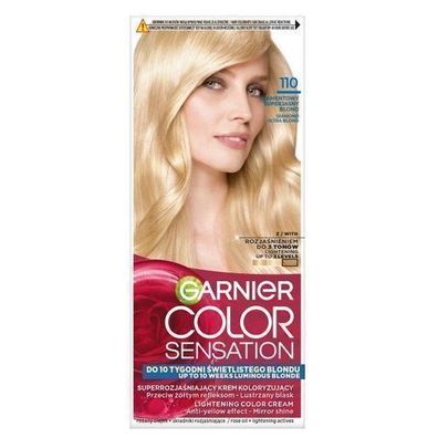 Garnier Color Sensation Krem koloryzujÄ?cy do wÅ?osÃ³w 110 Diamentowy Superjasny Blon