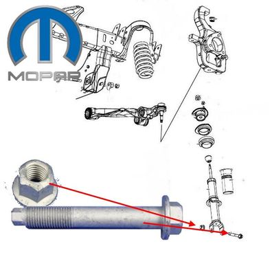 Schraube & Mutter Stoßdämpfer VA Dodge Ram 1500 4WD Bj:06-24 (Gen.3 & Gen.4)