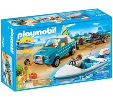 Playmobil 71589 - Pickup with Speedboat