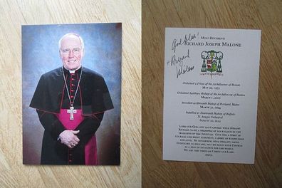Bischof von Buffalo Richard Joseph Malone - handsigniertes Autogramm!!!