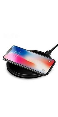 Xqisit Ladepad Wireless Charger Qi 10W Ladeschale Reiselader schwarz