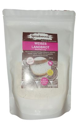 400g Weißbrot Landbrot Backmischung glutenfrei vegan hefefrei sojafrei maisfrei