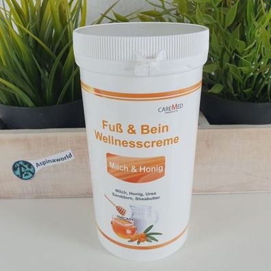 Milch Honig Wellness Fußcreme 450 ml mit Spender