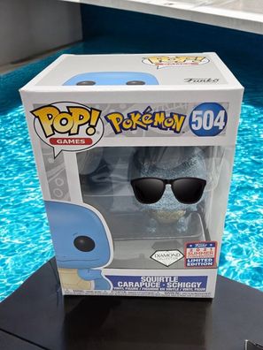 Funko Pop Squirtle Pokemon 504 Schiggy Diamond Summer Con Limited Edt Pokémon