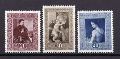 Liechtenstein 1951 postfrisch MiNr. 306-308 Gemälde