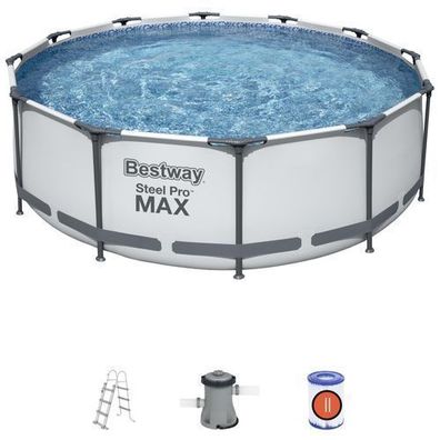 Stahlrahmen-Pool Steel Pro 366 x 100 cm 9150 l 4 in 1 Bestway