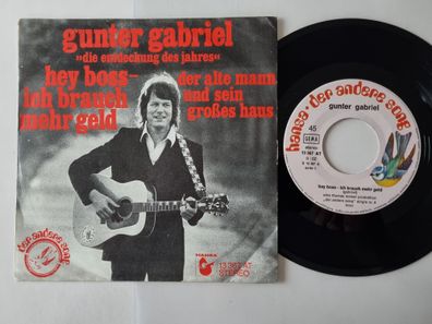 Gunter Gabriel - Hey Boss - Ich Brauch Mehr Geld 7'' Vinyl Germany