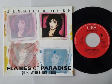 Jennifer Rush - Flames Of Paradise 7'' Vinyl Holland/ Duet with Elton John