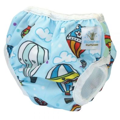 Blümchen Schwimmwindel Badewindel Ballon BabyBadehose - Grösse: S 3-6 kg