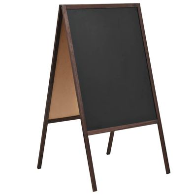 vidaXL Tafel Kundenstopper Doppelseitig Zedernholz Freistehend 60×80cm