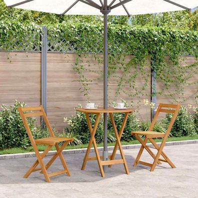 vidaXL Klappbarer Gartentisch 70 cm Massivholz Akazie