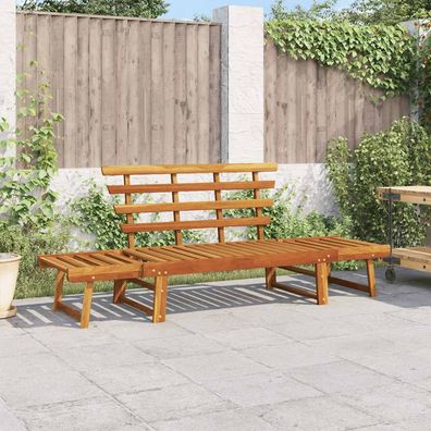 vidaXL Gartenbank 2-in-1 190 cm Massivholz Akazie