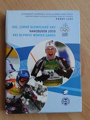 KMS Slowakei 2010 PP Olympische Spiele Vancouver - leer, nur der Folder, keine Münzen