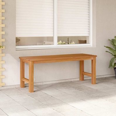 vidaXL Gartenbank 114 cm Massivholz Teak