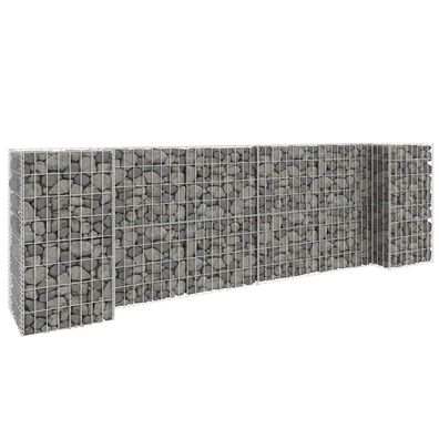 vidaXL H-förmiger Gabionen-Pflanzkorb Stahldraht 260x40x80 cm