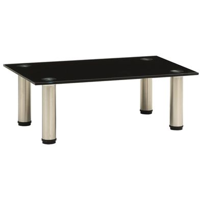 vidaXL TV-Tisch 40x35x17 cm Schwarz Hartglas