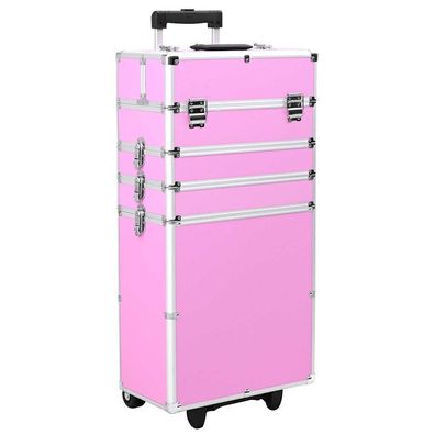 vidaXL Kosmetikkoffer Aluminium Rosa