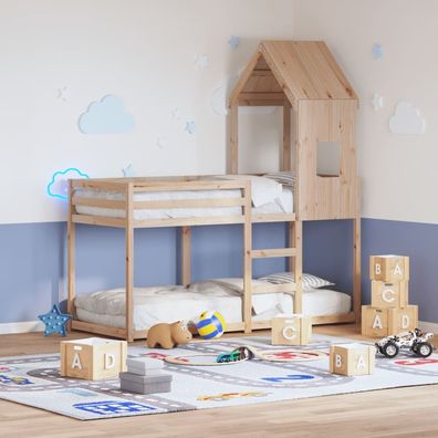 vidaXL Dach für Kinderbett 60x99x139,5 cm Massivholz Kiefer