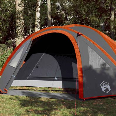 vidaXL Kuppel-Campingzelt 4 Personen Orange Wasserdicht