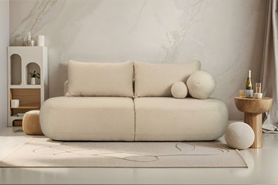 Schlafsofa mit Bettkasten Fabo, Stoff Quelle Beige