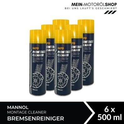 Mannol Montage Cleaner / Bremsenreiniger / Universalreiniger 6x500 ML